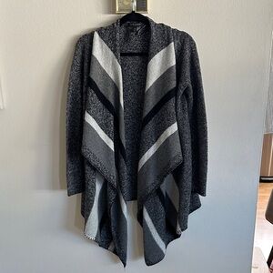 Banana Republic Charcoal and Black Waterfall Cardigan